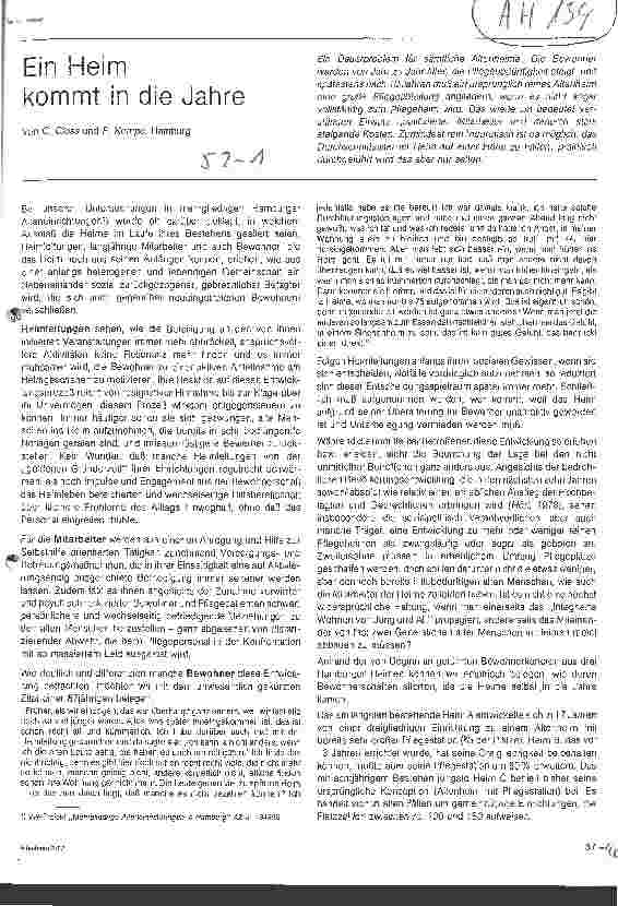 Vorschauseite 1: Ein Heim kommt in die Jahre