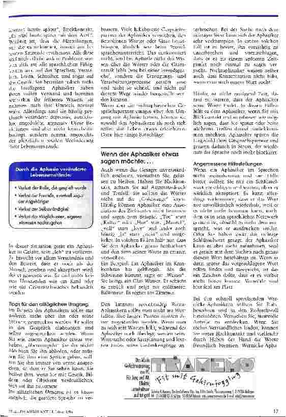 Vorschauseite 2: Vom Umgang mit der Sprachlosigkeit