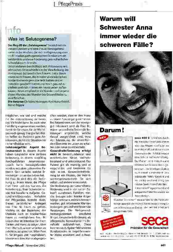 Vorschauseite 4: Neue Möglichkeiten in der Pflege