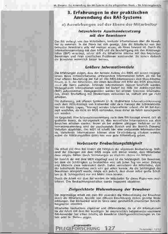 Vorschauseite 4: Die Anwendung des RAI-Systems in der pflegerischen Praxis Ein Erfahrungsbericht