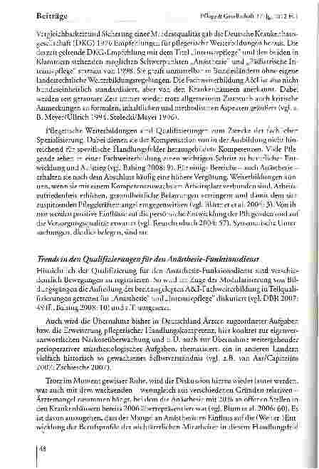 Vorschauseite 4: Besteht Bedarf an einer grundständigen Berufsausbildung für den Anästhesie-Funktionsdienst?