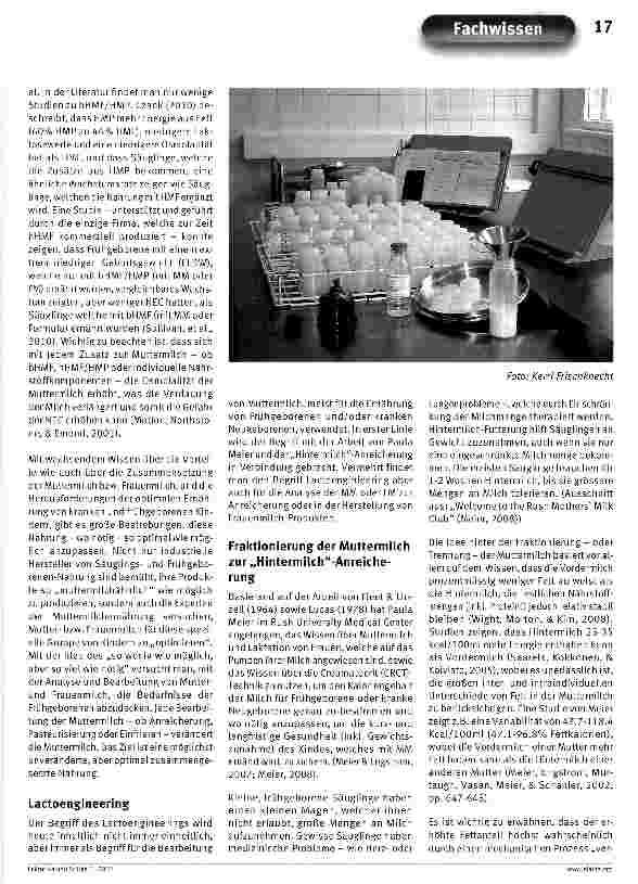 Vorschauseite 4: Lactoengineering: Möglichkeiten der Bearbeitung von Muttermilch für die Ernährung von Säuglingen mit speziellen Bedürfnissen