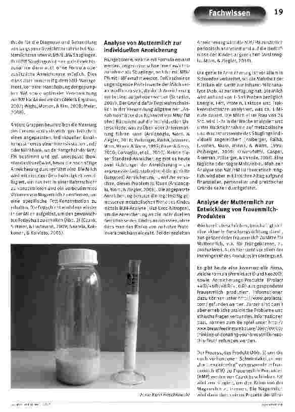 Vorschauseite 6: Lactoengineering: Möglichkeiten der Bearbeitung von Muttermilch für die Ernährung von Säuglingen mit speziellen Bedürfnissen
