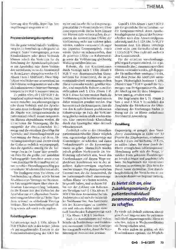 Vorschauseite 6: »Arzt an Bord« und »Verblisterung« in Pflegeeinrichtungen: Mehr Qualität und Wirtschaftlichkeit sind möglich