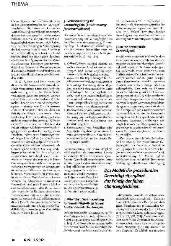Vorschauseite 3: Faire Entscheidungsprozesse und Gerechtigkeit in der Gesundheitsversorgung:das Beispiel von Norman Daniels AccountablityforReasonableness