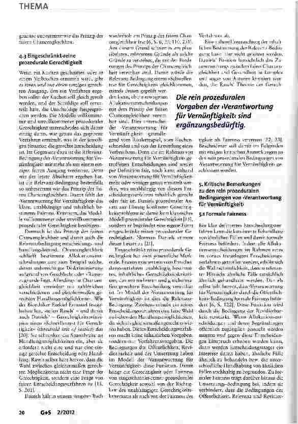 Vorschauseite 5: Faire Entscheidungsprozesse und Gerechtigkeit in der Gesundheitsversorgung:das Beispiel von Norman Daniels AccountablityforReasonableness