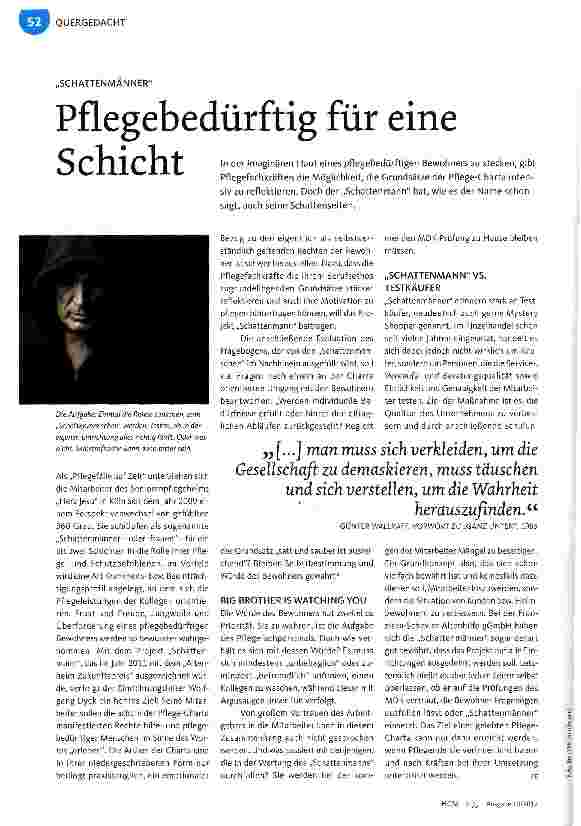 Vorschauseite 1: Pflegebedürftig für eine Schicht