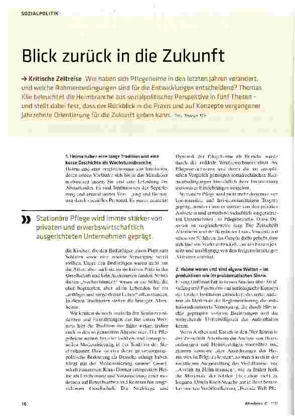 Vorschauseite 1: Blick zurück in die Zukunft
