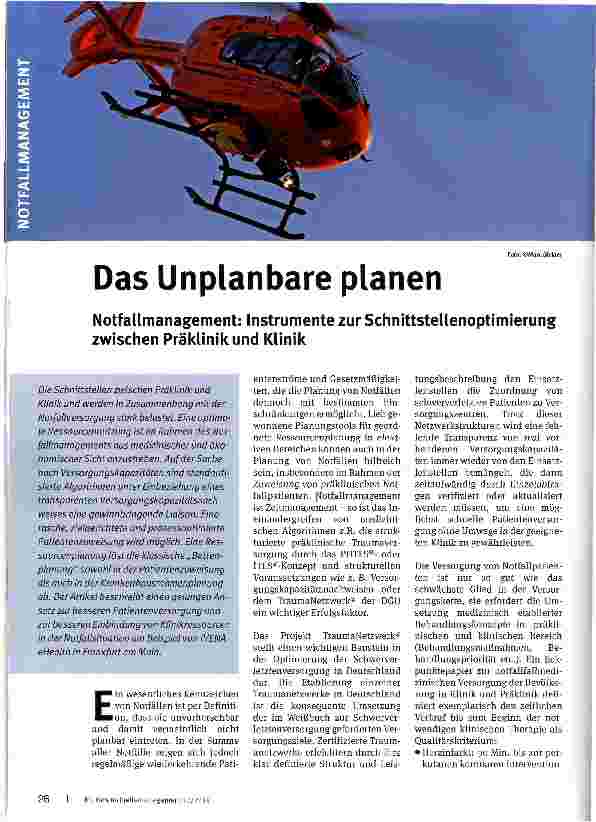 Vorschauseite 1: Unplanbare planen