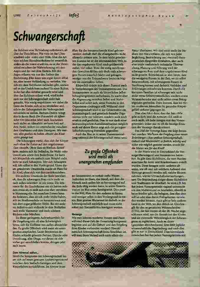 Vorschauseite 2: Vorsorge während der Schwangerschaft