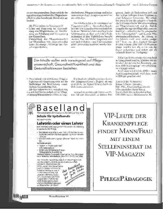 Vorschauseite 2: Reform der Weiterqualifikation (Pflegepädagogik und Pflegemanagment) in Österreich