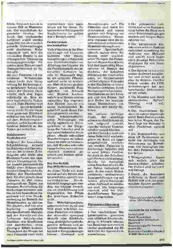 Vorschauseite 6: Dekubitusprophylaxe mit einer Luftkammermatratze Ein Erfahrungsbericht aus der Neurochirurgie
