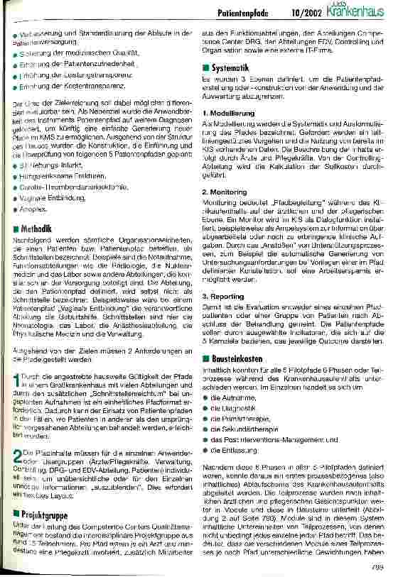 Vorschauseite 3: Patientenpfade im Krankenhaus München-Schwabing (KMS)