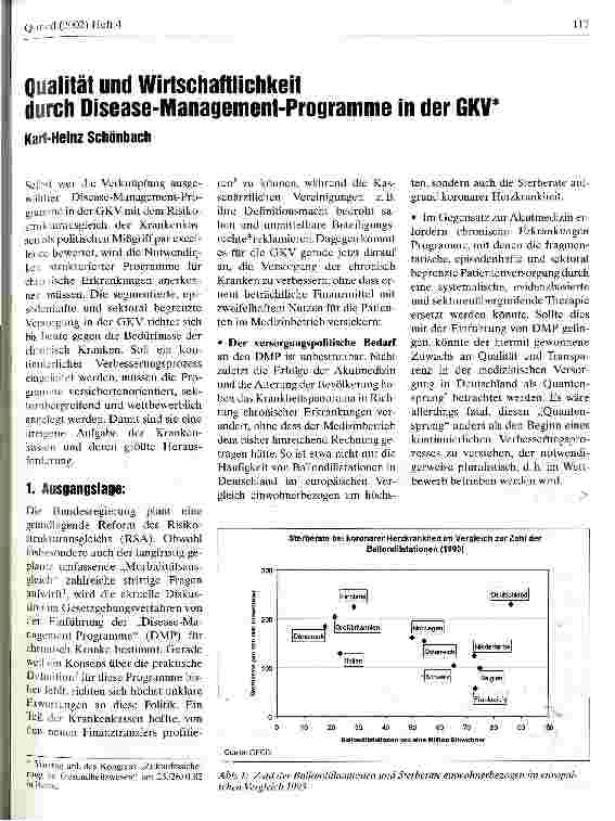 Vorschauseite 1: Qualität und Wirtschaftlichkeit durch Disease-Management-Programme in der GKV