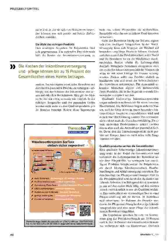 Vorschauseite 2: Versteckte Kosten der Inkontinenzversorgung