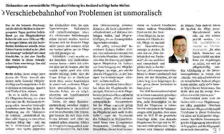 Vorschauseite 1: Verschiebebahnhof von Problemen ist unmoralisch