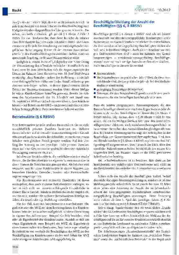 Vorschauseite 2: Neues GEZ-Beitragsrecht im Krankenhaus ab 2013