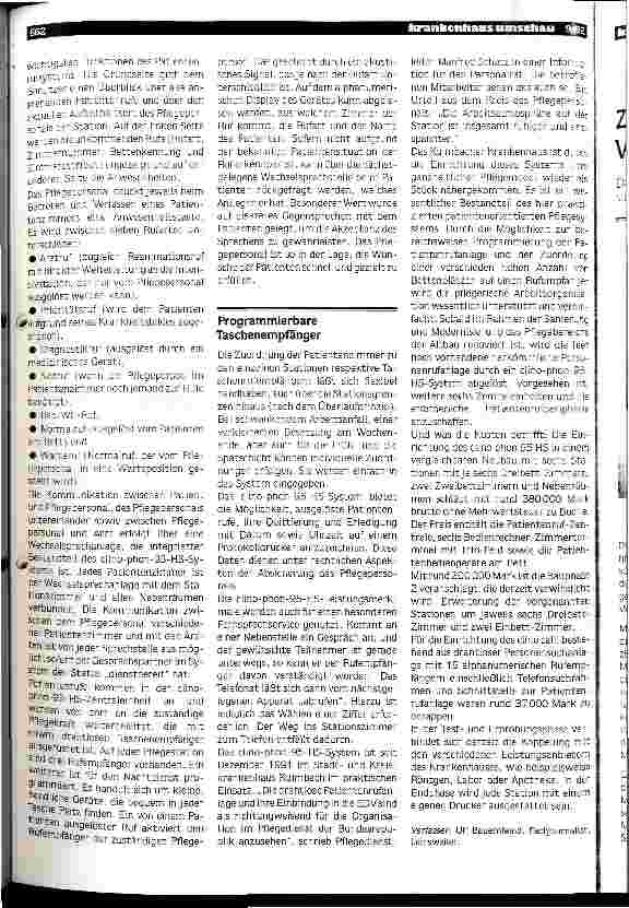 Vorschauseite 3: Erster Baustein zum neuen Pflegekonzept Patientenrufanlage clino phon im Kulmbacher Krankenhaus