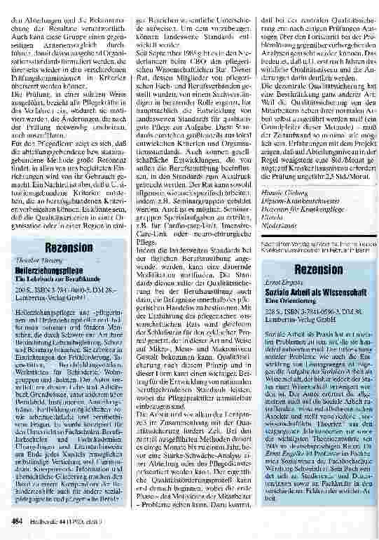 Vorschauseite 3: Krankenpflege in Europa Pflege in den Niederlanden