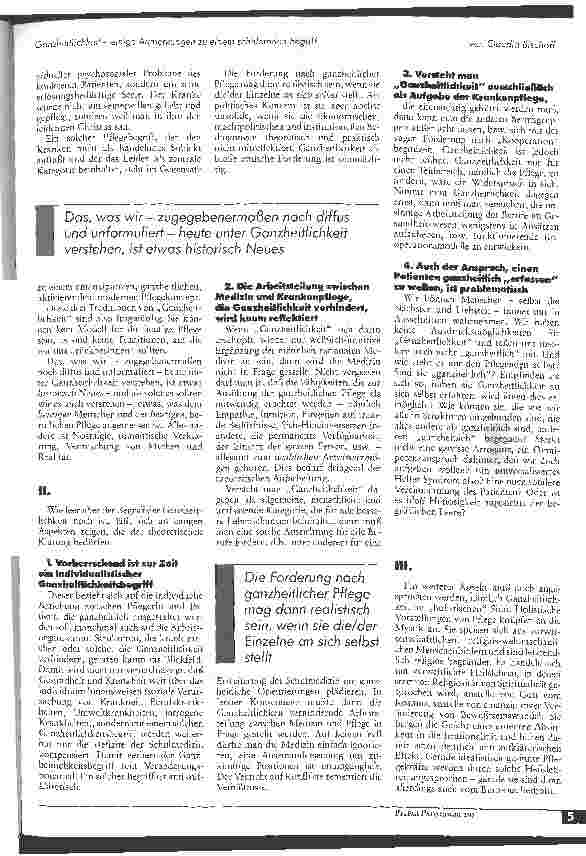 Vorschauseite 2: Ganzheitlichkeit - einige Anmerkungen zu einem schillernden Begriff
