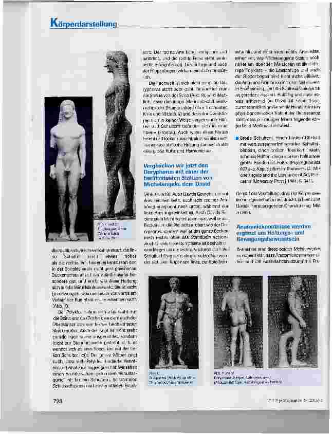 Vorschauseite 3: Körperdarstellung bei den Ägyptern, Griechen und in der RenaissanceSpiraldynamik in der Kunst