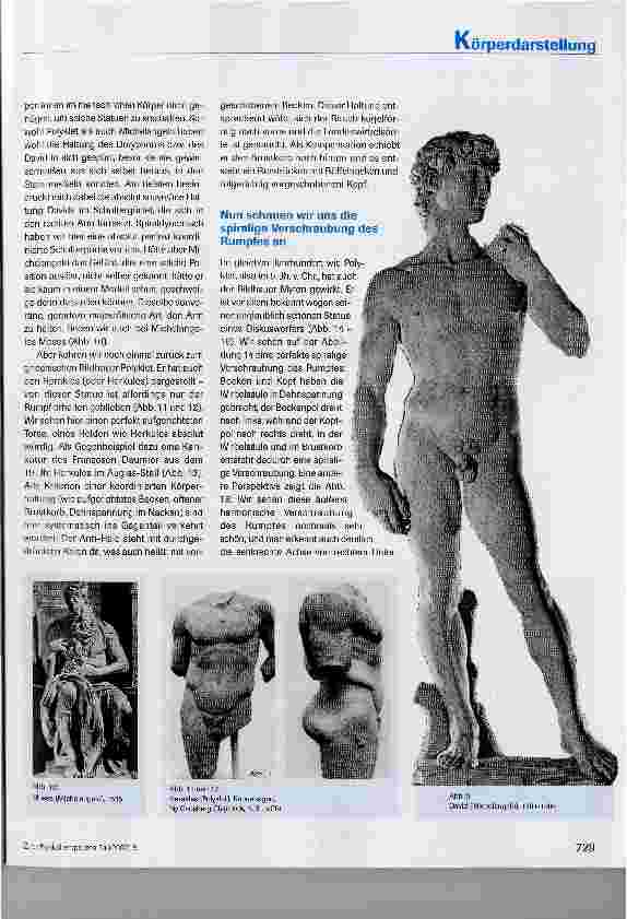 Vorschauseite 4: Körperdarstellung bei den Ägyptern, Griechen und in der RenaissanceSpiraldynamik in der Kunst