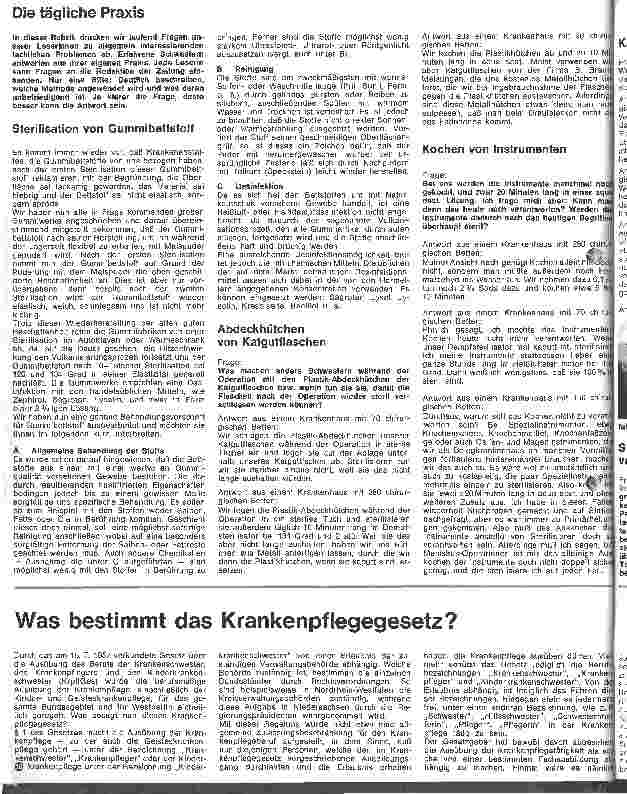 Vorschauseite 1: Was bestimmt das Krankenpflegegesetz