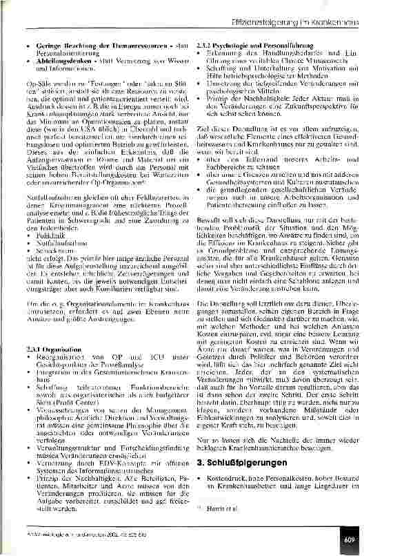 Vorschauseite 5: Effizienzsteigerung im Krankenhaus Anforderungen an die Klinik