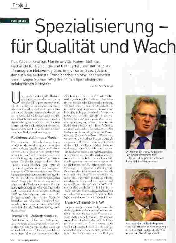 Vorschauseite 1: Spezialisierung- Basis für Qualität und Wachstum