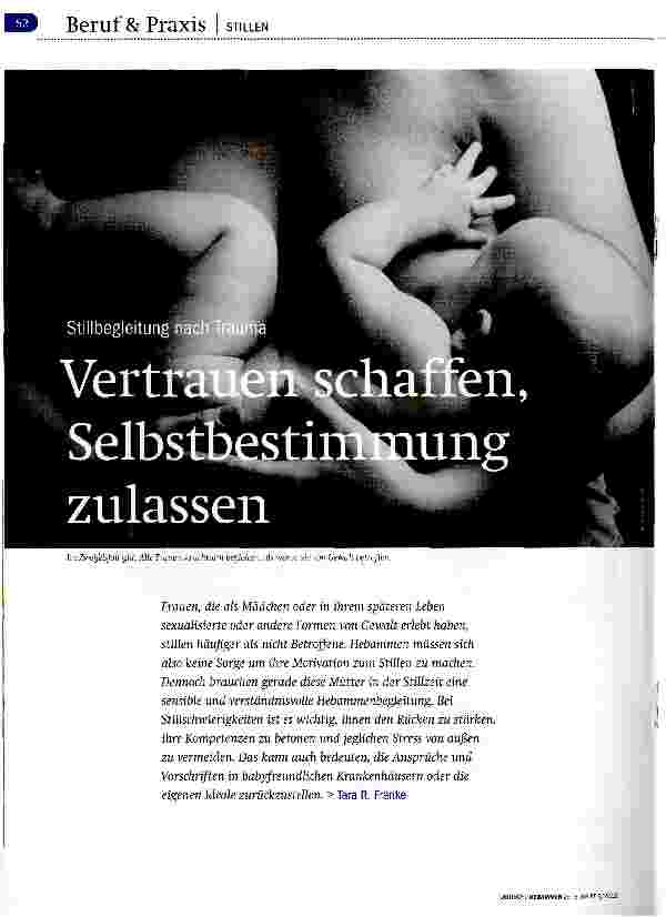 Vorschauseite 1: Vertrauen schaffen, Selbstbestimmung zulassen