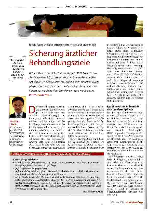 Vorschauseite 1: Sicherung ärztlicher Behandlungsziele
