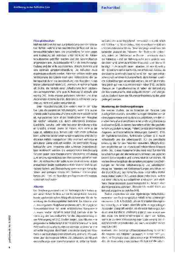 Vorschauseite 4: Ernährung in der Palliative Care: Praxisrelevante Aspekte
