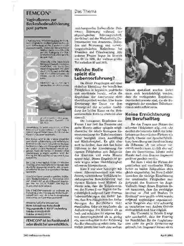 Vorschauseite 4: GUT VORBEREITET IN DEN BERUF? EIN AUSWERTUNGSBOGEN ZUR HEBAMMENAUSBILDUNG