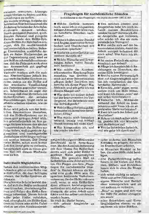 Vorschauseite 3: Die Bedeutung des Helfersyndroms für die Arbeit auf der Intensivstation - 3. Teil (Schluß)