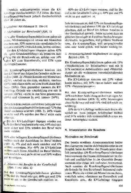 Vorschauseite 3: Berufsstatus und Motivation zur Berufswahl Eine Untersuchung an je 50 KrankenpflegeschülerInnen