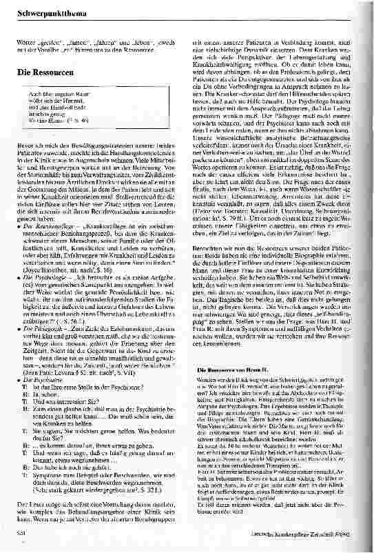 Vorschauseite 3: Mit langzeitkranken Menschen leben lernen Eine Aufgabe für die Krankenpflegeausbildung?