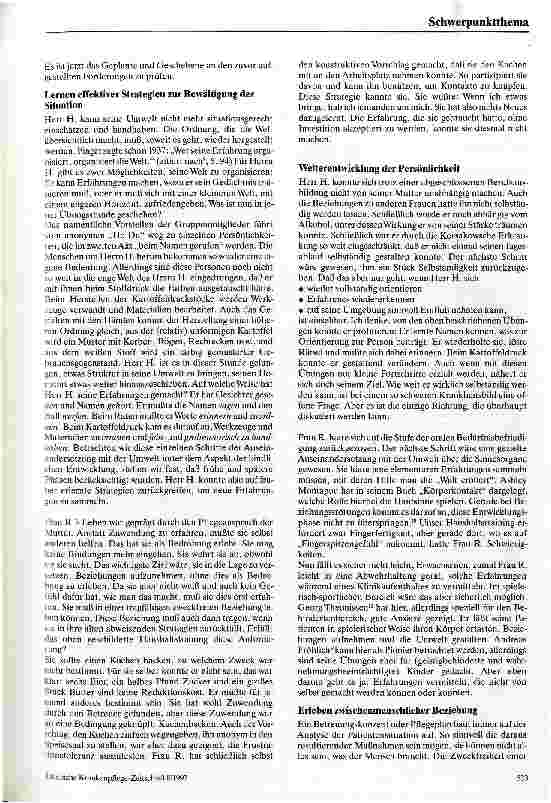 Vorschauseite 6: Mit langzeitkranken Menschen leben lernen Eine Aufgabe für die Krankenpflegeausbildung?