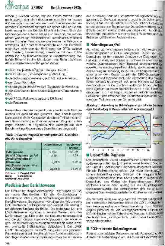 Vorschauseite 2: Anforderungen an das Berichtswesen im Zeitalter von DRGs