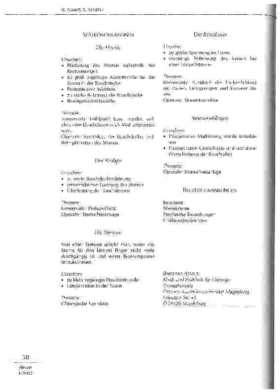 Vorschauseite 3: Das Stoma aus der Sicht des Stomatherapeuten