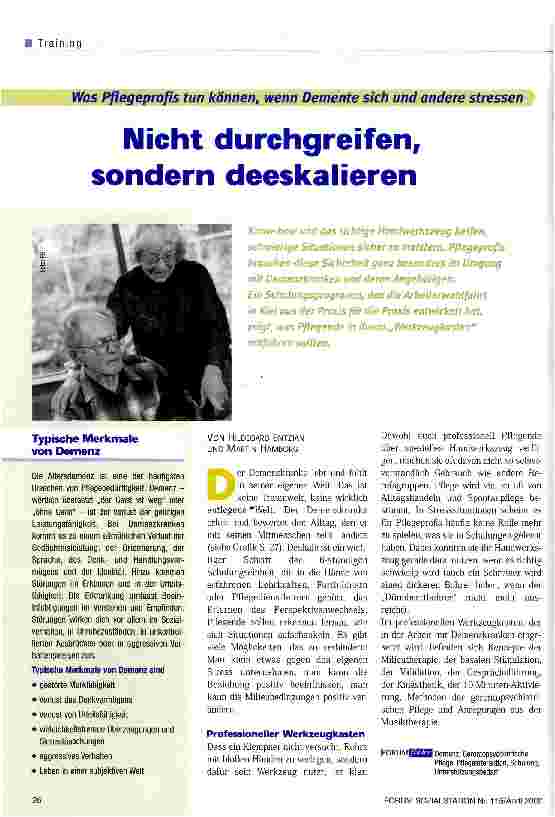 Vorschauseite 1: Nicht durchgreifen, sondern deeskalieren