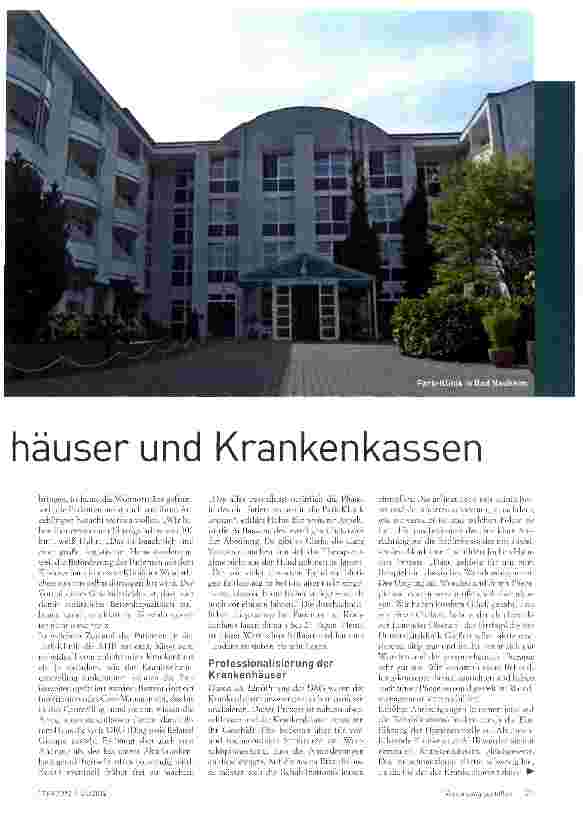Vorschauseite 2: Partner der Akuthäuser und Krankenkassen