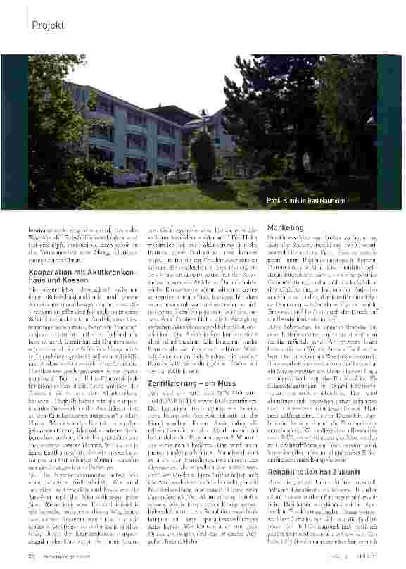 Vorschauseite 3: Partner der Akuthäuser und Krankenkassen