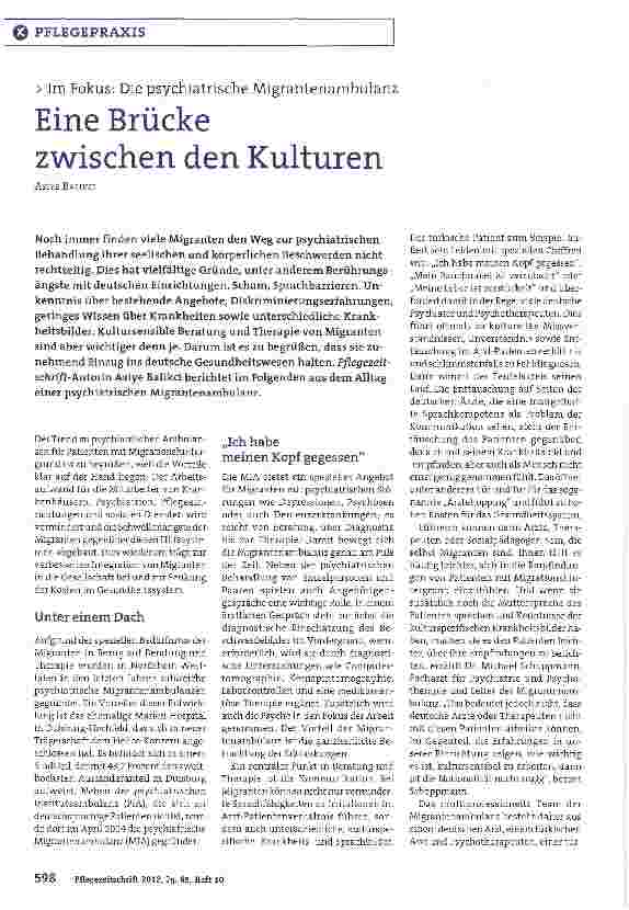 Vorschauseite 1: Eine Brücke zwischen den Kulturen