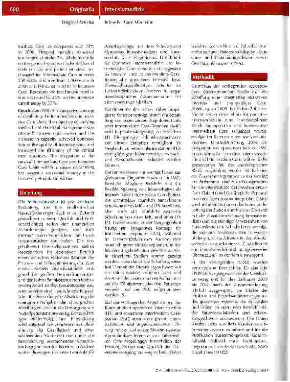 Vorschauseite 2: Intensivstation und Intermediate Care unter einem Dach