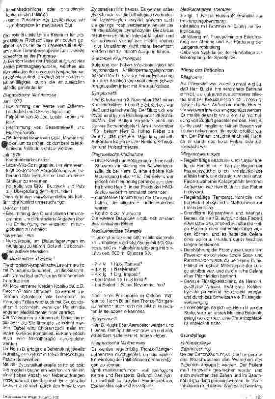 Vorschauseite 2: Diagnose: chronische lymphatische Leukämie Krankenpflegeschule des Kreiskrankenhauses Wangen im Allgäu