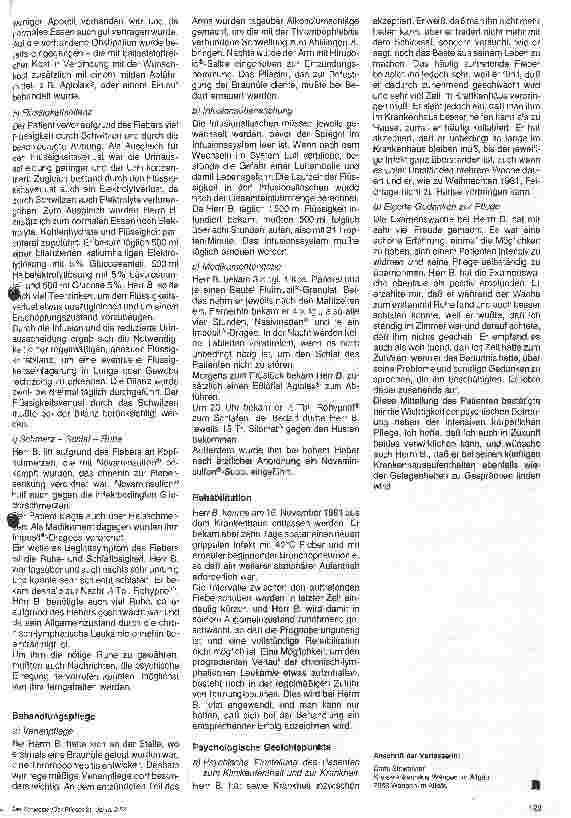 Vorschauseite 4: Diagnose: chronische lymphatische Leukämie Krankenpflegeschule des Kreiskrankenhauses Wangen im Allgäu