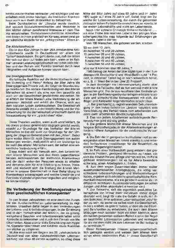 Vorschauseite 2: Zur Situation älterer Menschen in der Institution Krankenhaus