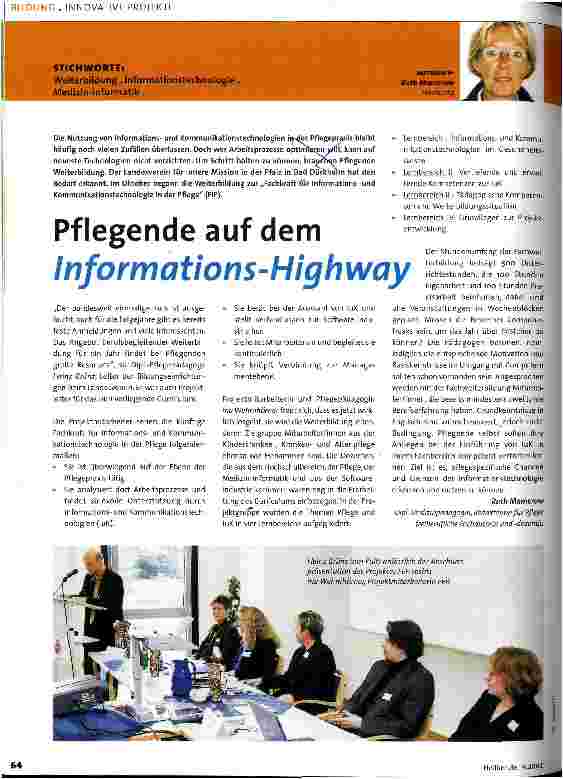 Vorschauseite 1: Pflegende auf dem Informations-Highway