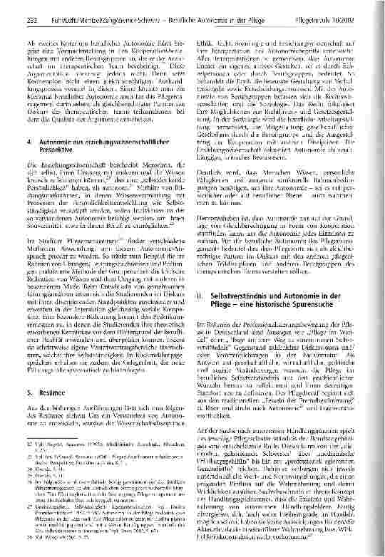 Vorschauseite 3: Berufliche Autonomie in der Pflege