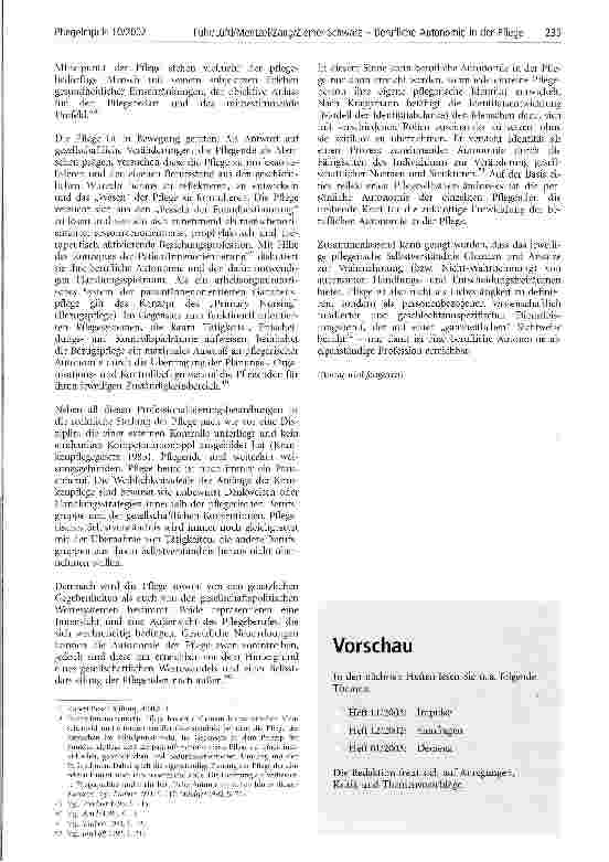 Vorschauseite 6: Berufliche Autonomie in der Pflege